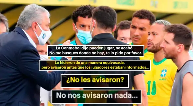 La selección de Argentina tuvo que abandonar la cancha por las autoridades sanitarias de Brasil.