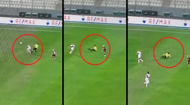 Tremenda caída: Árbitro se tropieza en pleno partido y pasa inadvertido [VIDEO]