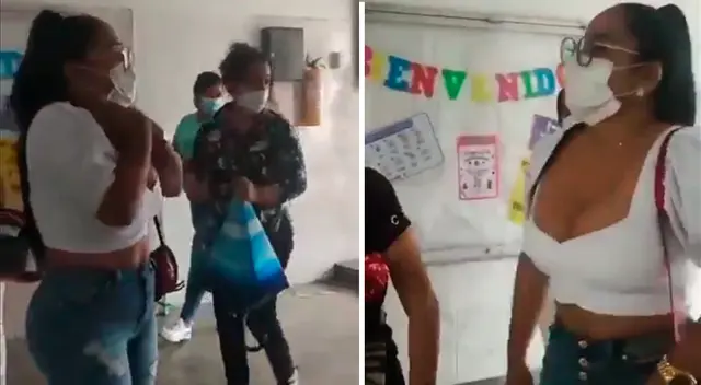 La madre de familia usaba un ceñido pantalón jean y un top escotado. La madre de familia usaba un ceñido pantalón jean y un top escotado.