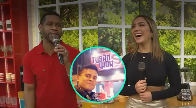 Isabel Acevedo venía presentando el segmento de cocina junto a Edson Dávila, cuando él le preguntó por el emprendimiento de Christian Domínguez. Isabel Acevedo venía presentando el segmento de cocina junto a Edson Dávila, cuando él le preguntó por el emprendimiento de Christian Domínguez.