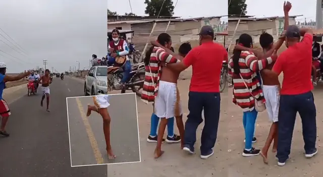 Niño atleta tocó el corazón de los usuarios en las redes sociales.