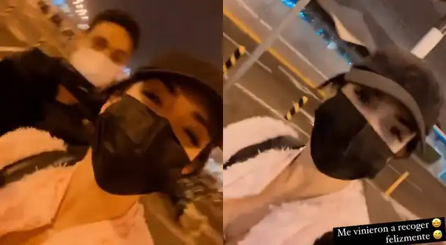 Rosángela Espinoza llega a Perú y es interceptada por reportero de Amor y Fuego.