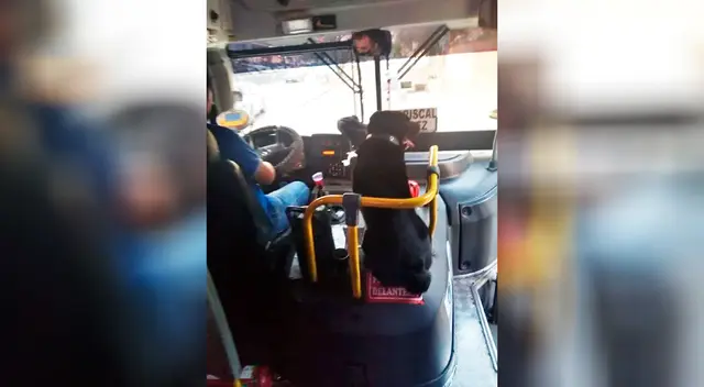 Una pasajero logró capturar la curiosa escena, dejando a muchos usuarios conmovidos.