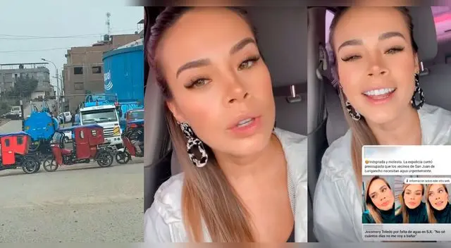 Jossmery Toledo no dudó en aclarar que sí se baña.