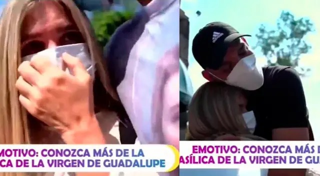 Johanna San Miguel se quiebra al ver a la virgencita. Johanna San Miguel se quiebra al ver a la virgencita.