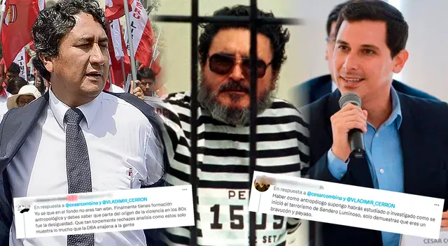 Usuarios troelan a César Combina por criticar explicación de Vladimir Cerrón sobre el terrorismo.