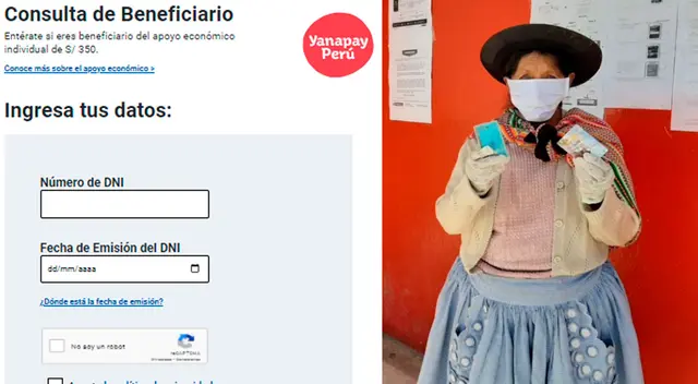 LINK Bono Yanapay de 350 soles ya está habilitado.