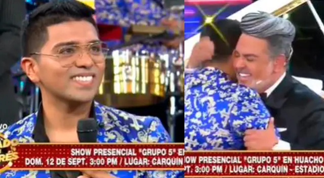 Christian Yaipén se quebró al recibir lujoso piano de Andrés Hurtado.