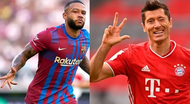 Depay del Barcelona y  Lewandowski del Bayer será un duelo de goleadores