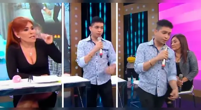 Magaly Medina no dudó en retirar del set al joven venezolano, quien pidió un poco de respeto.