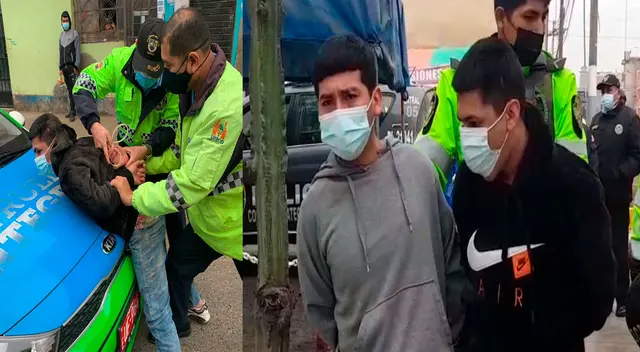 Los serenos de Surco en plena intervención Los serenos de Surco en plena intervención