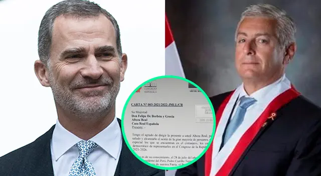 El congresista de Fuerza Popular Juan Carlos Lizarzaburu difundió en Twitter una carta a Felipe de Borbón con un inusual pedido.