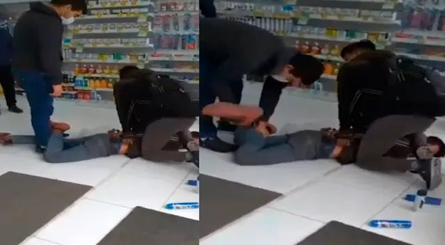 delincuente es capturado por clientes de una farmacia delincuente es capturado por clientes de una farmacia