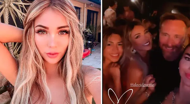 Paula Manzanal se luce junto al Dj David Guetta. Paula Manzanal se luce junto al Dj David Guetta.