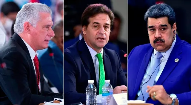 Presidente de Uruguay arremete contra Miguel Díaz-Canel y Nicolás Maduro.