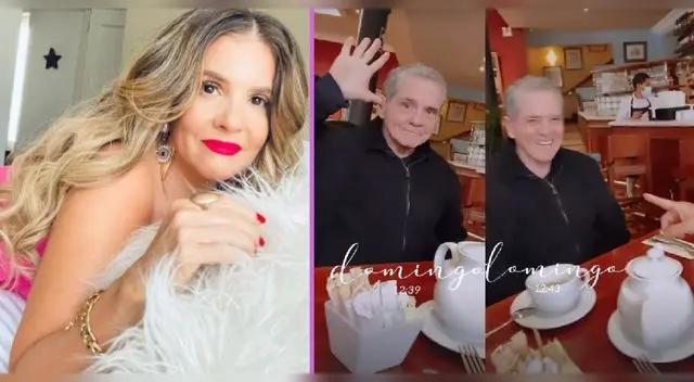 Johanna San Miguel enterneció al aparecer junto a su padre.