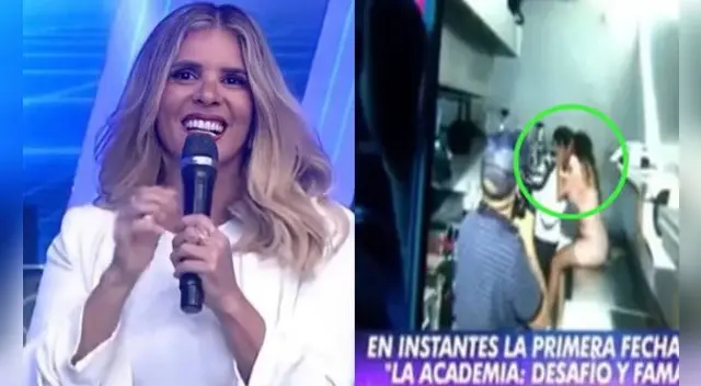 Johanna San Miguel muestra imágenes inéditas de Patricio Parodi y Luciana Fuster en La academia. Foto: Johanna San Miguel/ Instagram/ captura de América TV