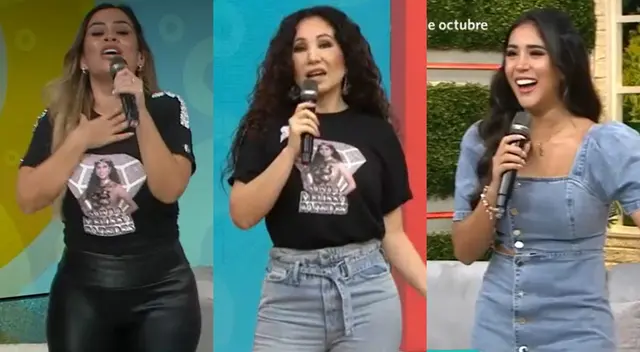 Ethel Pozo, Melissa Paredes, Janet Barboza, Christian Domínguez y Giselo festejaron emocionados sus dos años al aire en América TV. Ethel Pozo, Melissa Paredes, Janet Barboza, Christian Domínguez y Giselo festejaron emocionados sus dos años al aire en América TV.