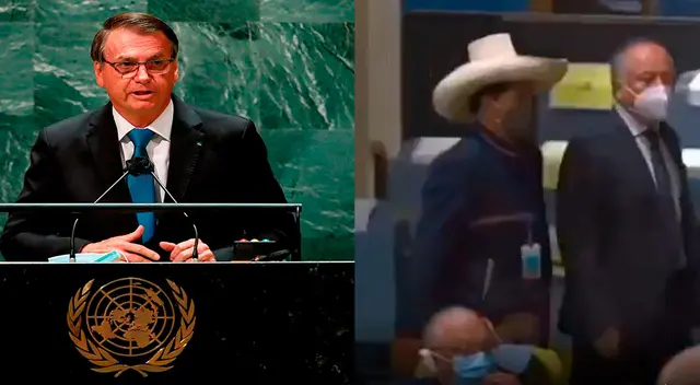 Pedro Castillo se retira durante discurso de Jair Bolsonaro