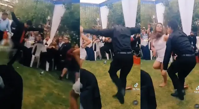 Llamativo baile de los jóvenes se hizo viral en las redes sociales.