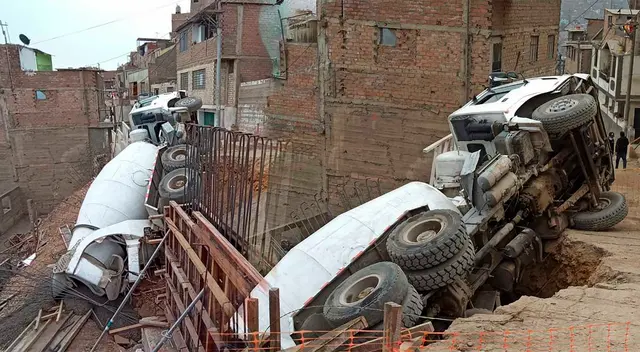 Caída de mezcladora sobre techo no dejó victimas que lamentar.