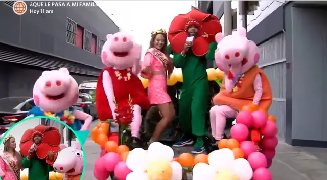 Edson Dávila coronó a Florcita Polo como Miss Primavera y ambos lucieron atuendo de flores por la nueva estación del año.