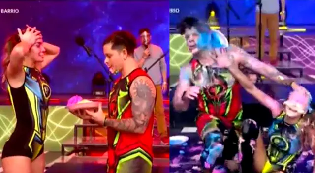 Mario Hart y Korina Rivadeneira se enfrentan en Esto es guerra. Mario Hart y Korina Rivadeneira se enfrentan en Esto es guerra.