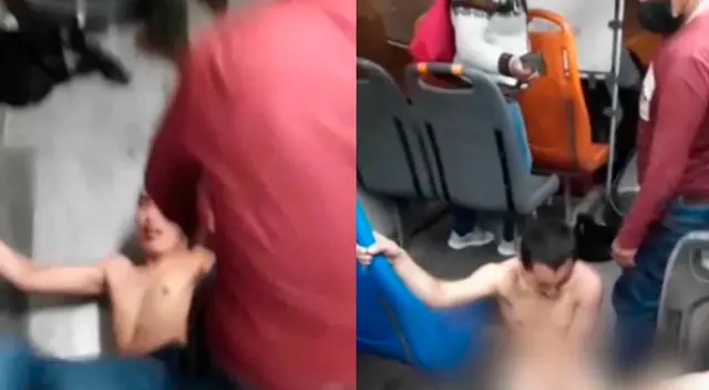 Ladrón es golpeado y desnudados por robar celular en Puente Piedra.