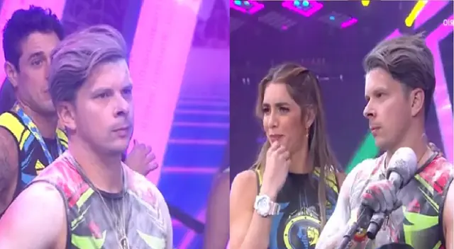 Mario Hart indignado con Korina Rivadeneira en EEG. Mario Hart indignado con Korina Rivadeneira en EEG.