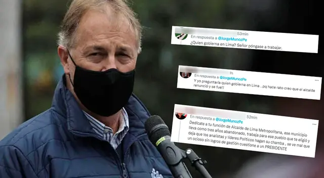 Usuarios arremeten contra Jorge Muñoz