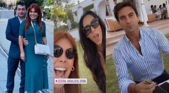 Magaly Medina contenta por su reencuentro con Antonio Pavón.