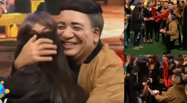 Carlos Vílchez aprovechó el sketch para pedirle matrimonio a su pareja