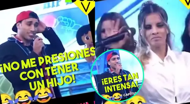Said Palao participó de un curioso duelo de rap contra Alejandra Baigorria, y bromeó sobre la posibilidad de empezar una familia con ella.