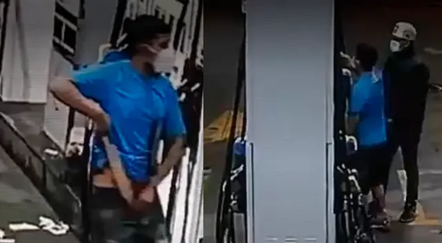 Hampones  asaltan de madrugada grifo Pecsa en Comas.