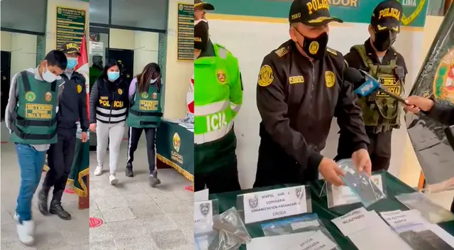 Los detenidos y la PNP informó que recuperaron los celulares robados