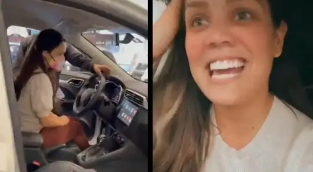 Andrea San Martín emocionada por su nuevo carro. Andrea San Martín emocionada por su nuevo carro.