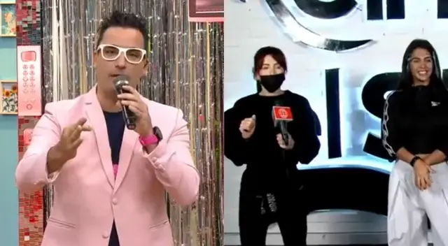 Milena Zárate quiso dejar el enlace con América Hoy luego de ver a Santi Lesmes, pero luego sorprendió al llenarlo de halagos, y él se la devolvió.