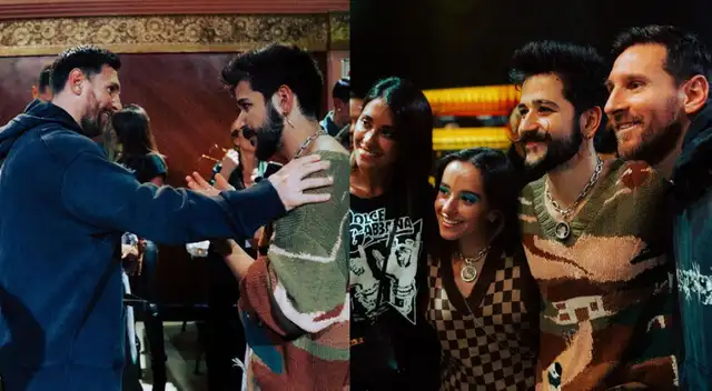 Camilo Echeverry conoció a Lionel Messi en su concierto.