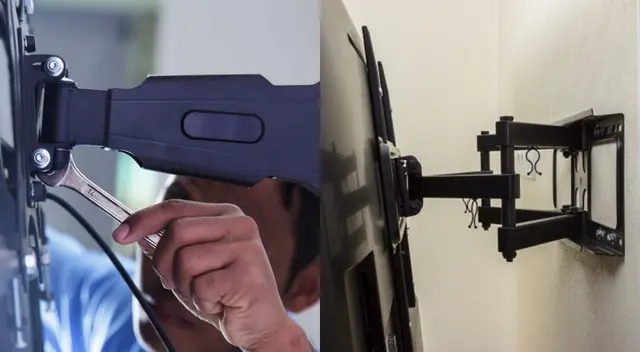 Un soporte de TV ahorra espacio en la habitación.