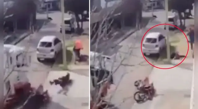 El momento fue registrado por unas cámaras de seguridad.