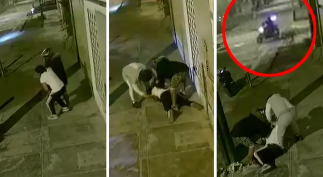 Cámaras de seguridad captaron cómo estos delincuentes casi matan a joven para robarle su canguro. Cámaras de seguridad captaron cómo estos delincuentes casi matan a joven para robarle su canguro.