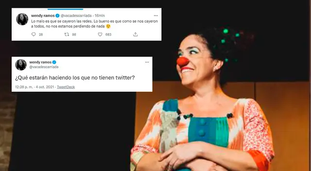 Wendy Ramos se pronuncia tras caída de redes sociales. Wendy Ramos se pronuncia tras caída de redes sociales.