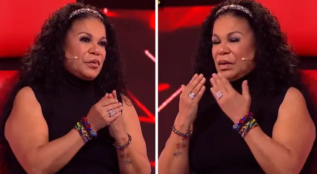 Eva Ayllón rompió en llanto al recordar a un familiar.