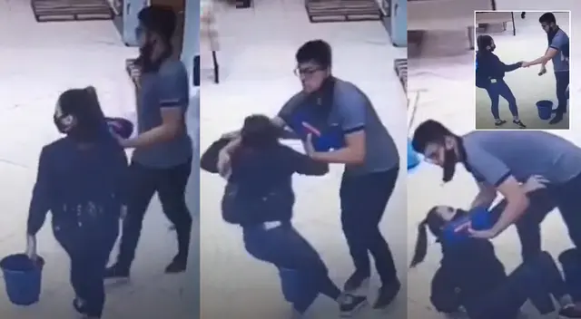 Singular escena de los jóvenes se hizo viral en las redes sociales.