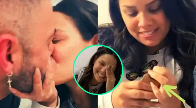 Andrea San Martín publicó imágenes en sus redes sociales que darían a entender que Sebastián Lizarzaburu le habría pedido la mano en su cumpleaños.