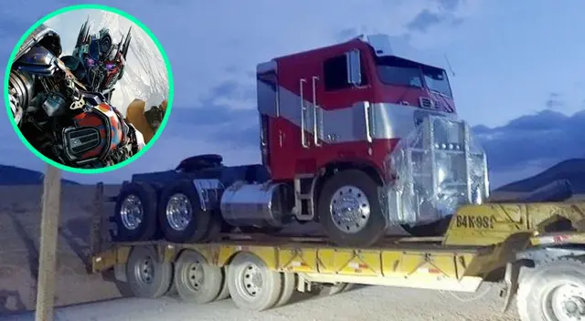 El popular Optimus Prime ya se encuentra listo para grabar escenas de Transformers: El despertar de las bestias en el Valle Sagrado de Los Incas.