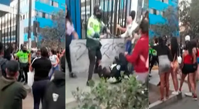 Meretrices golpearon a agentes de la PNP y serenazgo de ate