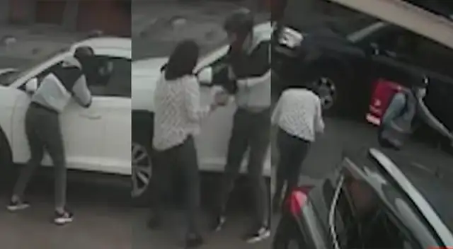Delincuentes asaltan a dos mujeres en Surco y se dan a la fuga en presencia de varios testigos.