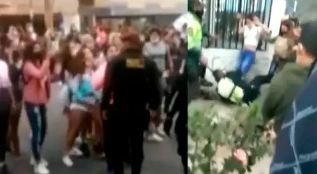 meretrices se enfrentan a policías
