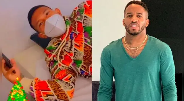 Jefferson Farfán “agarró” de punto a Edison Flores por su colorido atuendo.